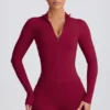 Kurtka Soft Active zapinana na zamek w kolorze bordowym Kurtka Soft Active zapinana na zamek w kolorze bordowym
