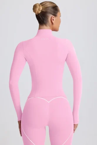 Kurtka Soft Active zapinana na zamek w kolorze jasnoróżowym Kurtka Soft Active zapinana na zamek w kolorze jasnoróżowym