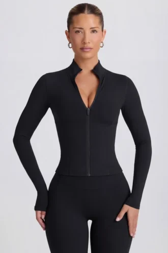 Kurtka zapinana na zamek Soft Active w kolorze czarnym Kurtka zapinana na zamek Soft Active w kolorze czarnym