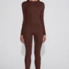 Legginsy Cassie z wysokim stanem z dzianiny jerseyowej z ozdobami w kolorze czekoladowego brązu Legginsy Cassie z wysokim stanem z dzianiny jerseyowej z ozdobami w kolorze czekoladowego brązu