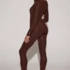 Legginsy Cassie z wysokim stanem z dzianiny jerseyowej z ozdobami w kolorze czekoladowego brązu Legginsy Cassie z wysokim stanem z dzianiny jerseyowej z ozdobami w kolorze czekoladowego brązu