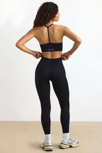 Legginsy FlexiRib z wysokim stanem w kolorze czarnym Legginsy FlexiRib z wysokim stanem w kolorze czarnym