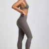 Legginsy Linnea Petite z prążkowanego modalu z wysokim stanem w kolorze szarym Legginsy Linnea Petite z prążkowanego modalu z wysokim stanem w kolorze szarym