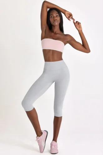 Legginsy Soft Active Capri w kolorze szarym melanżowym Legginsy Soft Active Capri w kolorze szarym melanżowym