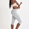 Legginsy Soft Active Capri w kolorze szarym melanżowym Legginsy Soft Active Capri w kolorze szarym melanżowym