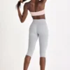 Legginsy Soft Active Capri w kolorze szarym melanżowym Legginsy Soft Active Capri w kolorze szarym melanżowym