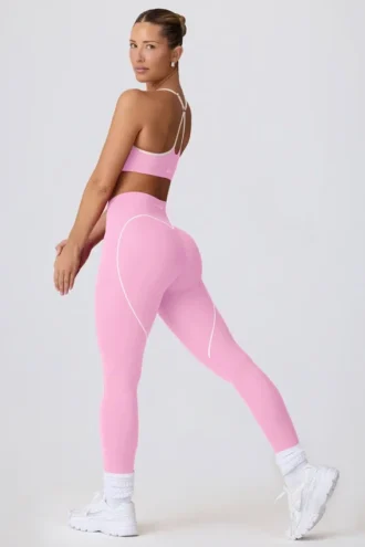 Legginsy Soft Active o średnim stanie w kolorze jasnoróżowym Legginsy Soft Active o średnim stanie w kolorze jasnoróżowym