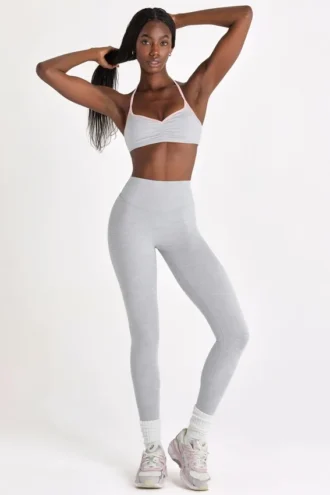 Legginsy Soft Active w kolorze szarym melanżowym