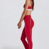 Legginsy Soft Active w kontrastowych kolorach w kolorze ciemnoczerwonym
