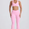 Legginsy Soft Active z kieszeniami i rozszerzanymi nogawkami w kolorze jasnoróżowym Legginsy Soft Active z kieszeniami i rozszerzanymi nogawkami w kolorze jasnoróżowym