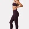 Legginsy Soft Active z marszczeniami w kolorze śliwkowym Legginsy Soft Active z marszczeniami w kolorze śliwkowym