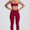 Legginsy Soft Active z średnim stanem w kolorze bordowym Legginsy Soft Active z średnim stanem w kolorze bordowym