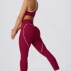 Legginsy Soft Active z średnim stanem w kolorze bordowym Legginsy Soft Active z średnim stanem w kolorze bordowym