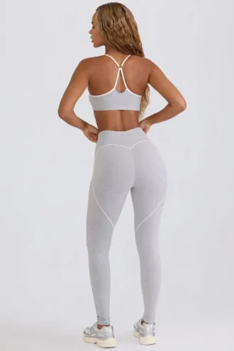 Legginsy Soft Active z średnim stanem w kolorze szarym