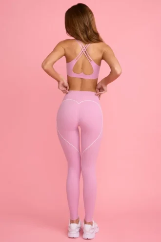 Legginsy Soft Active z średnim stanem w kolorze zgaszonego różu