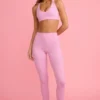 Legginsy Soft Active z średnim stanem w kolorze zgaszonego różu Legginsy Soft Active z średnim stanem w kolorze zgaszonego różu