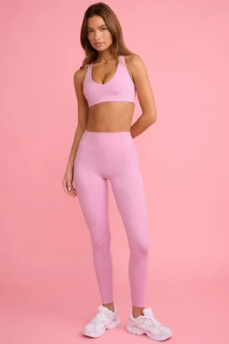 Legginsy Soft Active z średnim stanem w kolorze zgaszonego różu