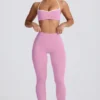 Legginsy Soft Active z średnim stanem w kolorze zgaszonego różu Legginsy Soft Active z średnim stanem w kolorze zgaszonego różu