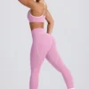 Legginsy Soft Active z średnim stanem w kolorze zgaszonego różu Legginsy Soft Active z średnim stanem w kolorze zgaszonego różu