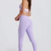 Legginsy Soft Active z skręconym przodem w kolorze liliowym Legginsy Soft Active z skręconym przodem w kolorze liliowym