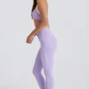 Legginsy Soft Active z skręconym przodem w kolorze liliowym Legginsy Soft Active z skręconym przodem w kolorze liliowym