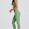 Legginsy Soft Active z skręconym przodem w kolorze zielonym Legginsy Soft Active z skręconym przodem w kolorze zielonym