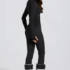 Legginsy termiczne w czarnym wzorze lamparta Legginsy termiczne w czarnym wzorze lamparta