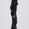 Legginsy termiczne w czarnym wzorze lamparta Legginsy termiczne w czarnym wzorze lamparta