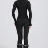 Legginsy termiczne w czarnym wzorze lamparta Legginsy termiczne w czarnym wzorze lamparta