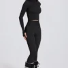 Legginsy termiczne w czarnym wzorze lamparta Legginsy termiczne w czarnym wzorze lamparta