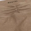 Legginsy z marszczonymi nogawkami i średnim stanem z szczotkowanej dzianiny w kolorze mocha marl Legginsy z marszczonymi nogawkami i średnim stanem z szczotkowanej dzianiny w kolorze mocha marl