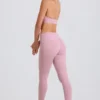 Legginsy z podwiniętym pasem i szelkami w kolorze fioletowym Legginsy z podwiniętym pasem i szelkami w kolorze fioletowym