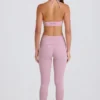 Legginsy z podwiniętym pasem i szelkami w kolorze fioletowym Legginsy z podwiniętym pasem i szelkami w kolorze fioletowym