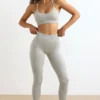Legginsy z wysokim stanem FlexiRib w kolorze szarym Legginsy z wysokim stanem FlexiRib w kolorze szarym