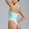 Letni body z wiązaniem na szyi w kolorze lodowoniebieskim Letni body z wiązaniem na szyi w kolorze lodowoniebieskim