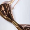Marszczony top bikini Palmita w kolorze brązowo-złotym Marszczony top bikini Palmita w kolorze brązowo-złotym