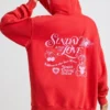 Miękka bawełniana bluza oversize z kapturem w kolorze czerwonym Miękka bawełniana bluza oversize z kapturem w kolorze czerwonym