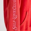 Miękka bawełniana bluza oversize z kapturem w kolorze czerwonym Miękka bawełniana bluza oversize z kapturem w kolorze czerwonym