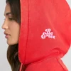 Miękka bawełniana bluza oversize z kapturem w kolorze czerwonym Miękka bawełniana bluza oversize z kapturem w kolorze czerwonym