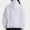 Miękka bawełniana bluza z kapturem oversize w kolorze szarym marmurkowym Miękka bawełniana bluza z kapturem oversize w kolorze szarym marmurkowym