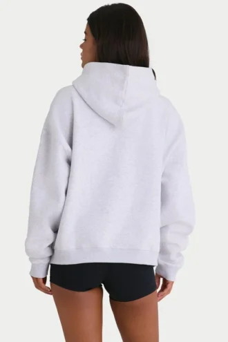Miękka bawełniana bluza z kapturem w rozmiarze oversize w kolorze szarym melanżowym Miękka bawełniana bluza z kapturem w rozmiarze oversize w kolorze szarym melanżowym