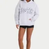 Miękka bawełniana bluza z kapturem w rozmiarze oversize w kolorze szarym melanżowym Miękka bawełniana bluza z kapturem w rozmiarze oversize w kolorze szarym melanżowym