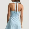 Nerine Sukienka mini z dekoltem halter i krojem w literę A w niebieski kwiatowy wzór Nerine Sukienka mini z dekoltem halter i krojem w literę A w niebieski kwiatowy wzór