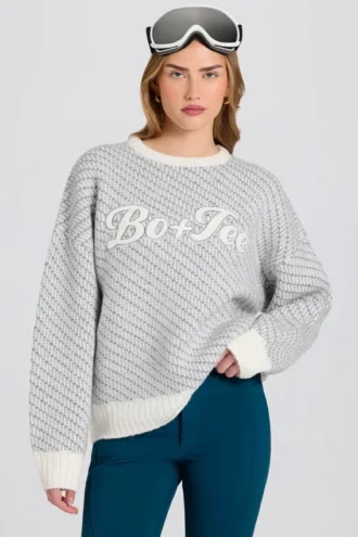 Oversizowy sweter z dzianiny z logo w kolorze Ice Oversizowy sweter z dzianiny z logo w kolorze Ice