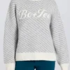 Oversizowy sweter z dzianiny z logo w kolorze Ice Oversizowy sweter z dzianiny z logo w kolorze Ice