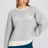 Oversizowy sweter z dzianiny z logo w kolorze Ice Oversizowy sweter z dzianiny z logo w kolorze Ice