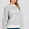 Oversizowy sweter z dzianiny z logo w kolorze Ice Oversizowy sweter z dzianiny z logo w kolorze Ice