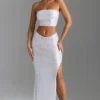 Biały top bandeau z ozdobnymi ramiączkami Nanaka Biały top bandeau z ozdobnymi ramiączkami Nanaka