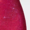 Raquel – sukienka mini z ozdobnym, głęboko wycięty dekoltem w stylu cowl neck w kolorze gorącego różu
