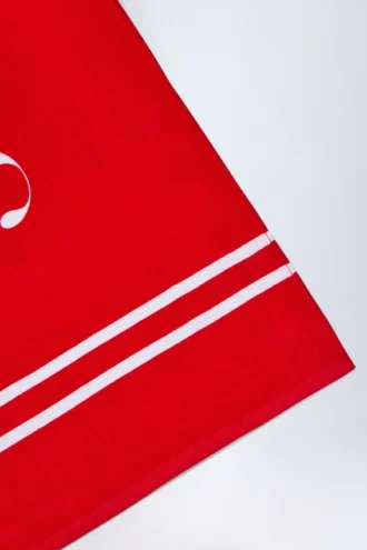 Ręcznik plażowy Toalla z logo w kolorze ognistej czerwieni